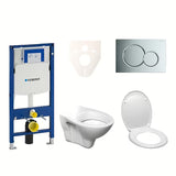 Zestaw WC podtynkowy S-Line Pro z modułem Geberit Duofix, przyciskiem Sigma 01 i deską sedesową MISKA wc