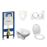 Zestaw WC podtynkowy S-Line Pro z modułem Geberit Duofix, przyciskiem Sigma 20 i deską sedesową z duroplastu
