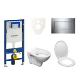 Zestaw WC podtynkowy S-Line Pro z modułem Geberit Duofix, deską sedesową i przyciskiem Sigma 30