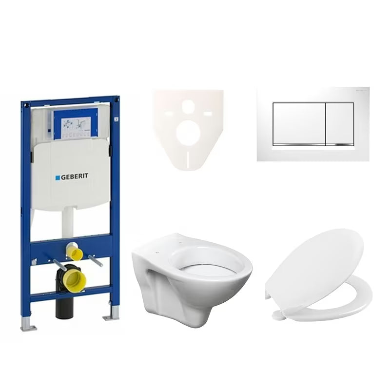 Zestaw WC podtynkowy S-Line Pro z modułem Geberit Duofix, przyciskiem Sigma 30 i deską URBAN.