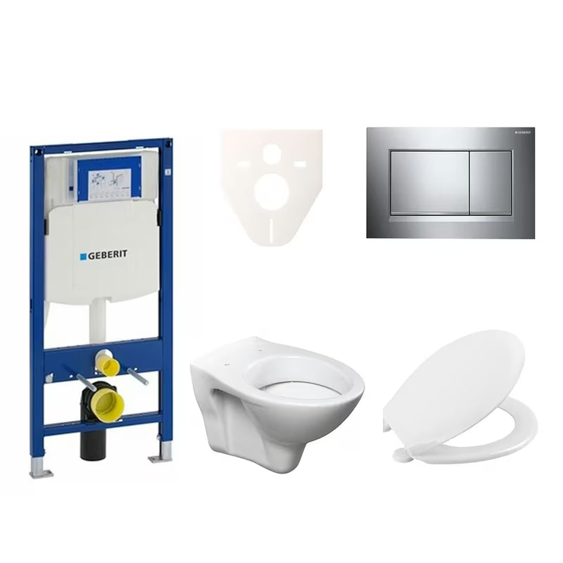 Zestaw WC podtynkowy S-line Pro z modułem Geberit Duofix, przyciskiem Sigma 30 i deską URBAN