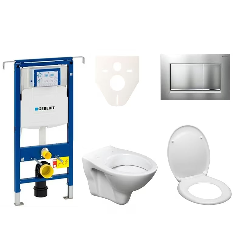 Zestaw WC podtynkowy S-Line Pro z modułem Geberit Duofix, deską sedesową i przyciskiem Sigma 30