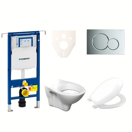 Zestaw WC podtynkowy S-Line Pro z modułem Geberit Duofix, deską sedesową URBAN i przyciskiem Sigma 01 chrom połysk