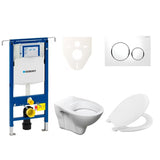Zestaw WC podtynkowy S-Line Pro z modułem Geberit Duofix, spłuczką, deską sedesową URBAN i przyciskiem Sigma 20