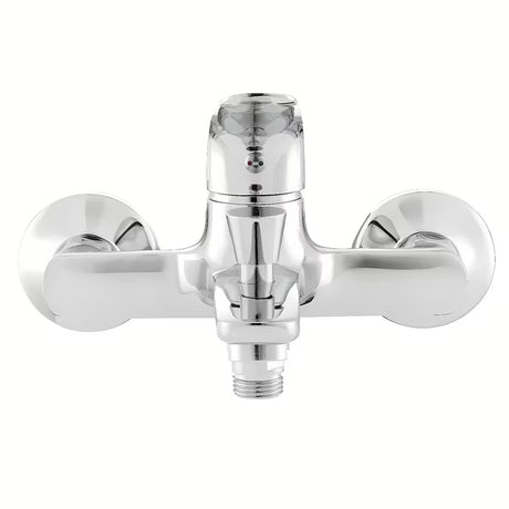 Jednouchwytowa ścienna bateria wannowa S-Line Pro w wykończeniu chrom z zaokrąglonym wzornictwem