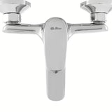 Jednouchwytowa ścienna bateria wannowa S-Line Pro w wykończeniu chrom z zaokrąglonym wzornictwem