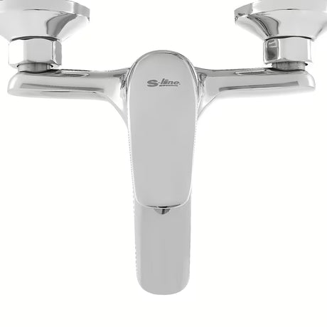 Jednouchwytowa ścienna bateria wannowa S-Line Pro w wykończeniu chrom z zaokrąglonym wzornictwem