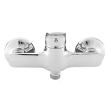Ścienna jednouchwytowa bateria prysznicowa S-Line Pro w błyszczącym chromie o nowoczesnym, zaokrąglonym wzornictwie.