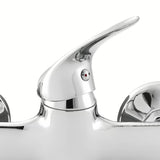 Ścienna jednouchwytowa bateria prysznicowa S-Line Pro w błyszczącym chromie o nowoczesnym, zaokrąglonym wzornictwie.