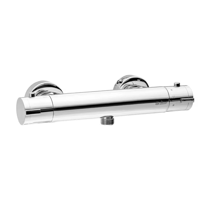 Termostatyczna bateria prysznicowa S-Line Pro w chromowanym wykończeniu pro bezpieczny i komfortowy prysznic.