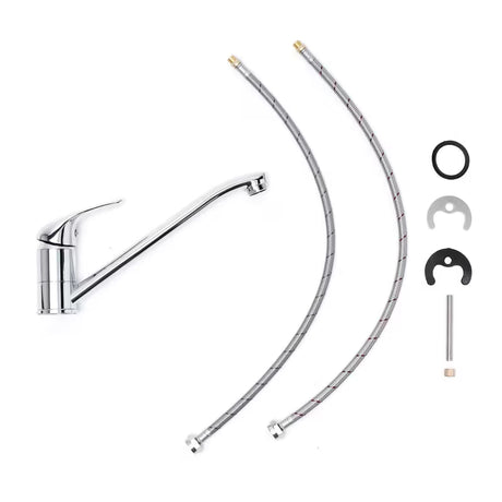 Chromowana jednouchwytowa stojąca bateria zlewozmywakowa S-Line Pro z obrotowym ramieniem