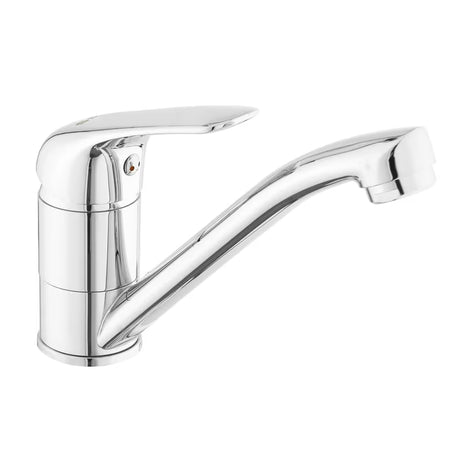 Chromowana bateria zlewozmywakowa S-Line Pro z obrotowym ramieniem z dźwignią.