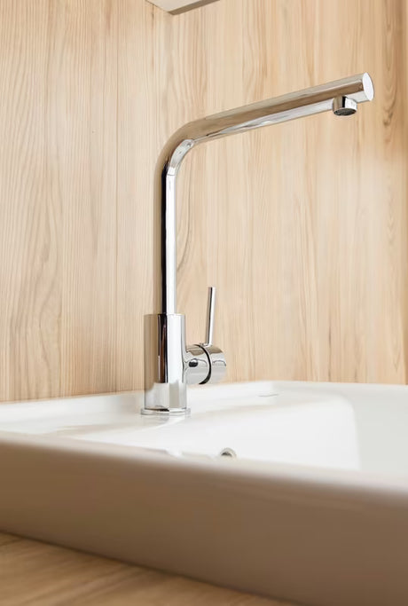 Chromowana bateria zlewozmywakowa S-Line Pro z obrotową wylewką L i ruchomym perlatorem