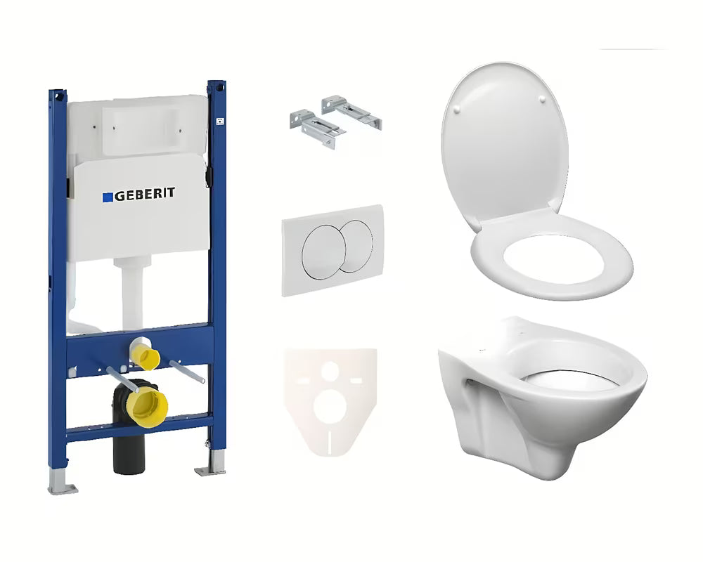 Zestaw WC podtynkowy S-line Pro z modułem Geberit Duofix, przyciskiem Delta 20 i deską