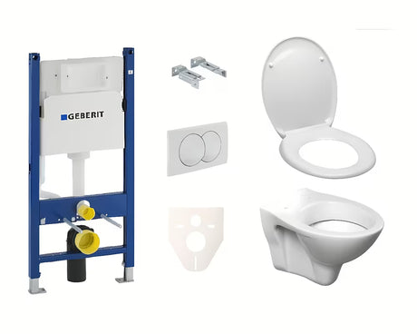 Zestaw WC podtynkowy S-line Pro z modułem Geberit Duofix, przyciskiem Delta 20 i deską