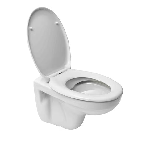 Biały miska WC wisząca SIKO S-Line Pro bez układu spłukującego z odpływem poziomym