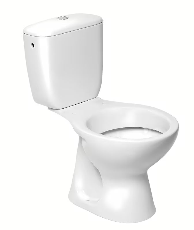 Miska WC Stojąca kompakt WC S-Line Pro w kolorze białym z odpływem pionowym i spłukiwaniem 3/6 l