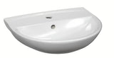Wiszące ceramiczna umywalka S-Line Pro 49,5 x 38,5 cm w kolorze białym z przelewem i otworem pro na baterię