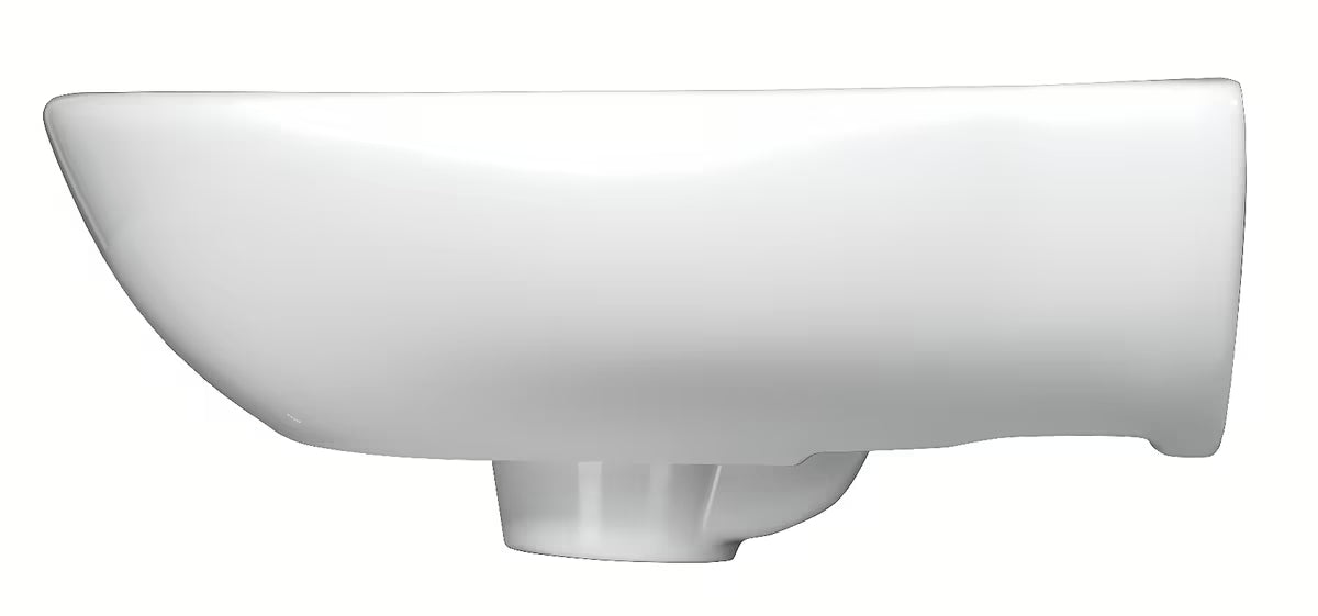 Wiszące ceramiczna umywalka S-Line Pro 49,5 x 38,5 cm w kolorze białym z przelewem i otworem pro na baterię