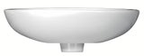 Wiszące ceramiczna umywalka S-Line Pro 49,5 x 38,5 cm w kolorze białym z przelewem i otworem pro na baterię