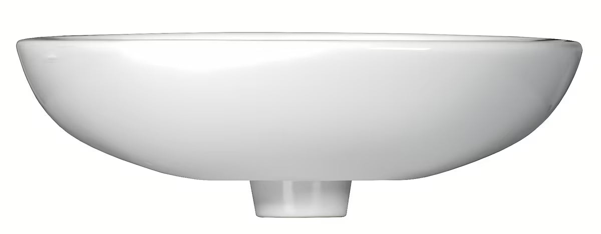 Wiszące ceramiczna umywalka S-Line Pro 49,5 x 38,5 cm w kolorze białym z przelewem i otworem pro na baterię