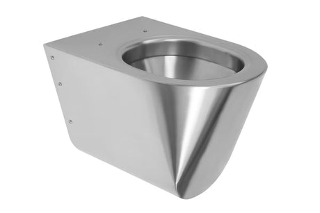 Wiszące nierdzewne MISKA wc Sanela Supersteel z matowym wykończeniem, w wykonaniu antywandalowym