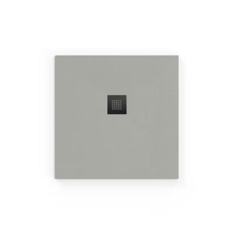 Kwadratowy brodzik prysznicowy SAT Alek 90x90 cm z lanego marmuru w kolorze gris