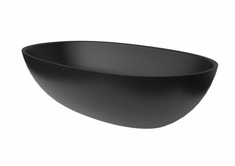 Czarne umywalka nablatowa  SAT Aula z lanego marmuru, 60x36 cm