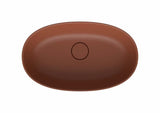 SAT Aula umywalka nablatowa  z lanego marmuru w kolorze cooper brown, 60x36 cm