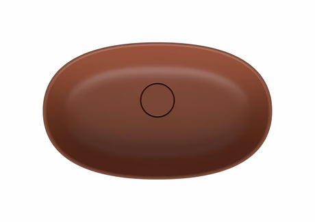 SAT Aula umywalka nablatowa  z lanego marmuru w kolorze cooper brown, 60x36 cm