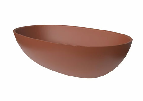 SAT Aula umywalka nablatowa  z lanego marmuru w kolorze cooper brown, 60x36 cm