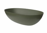 Zielone umywalka nablatowa  SAT Aula 60x36 cm z lanego marmuru bez przelewu