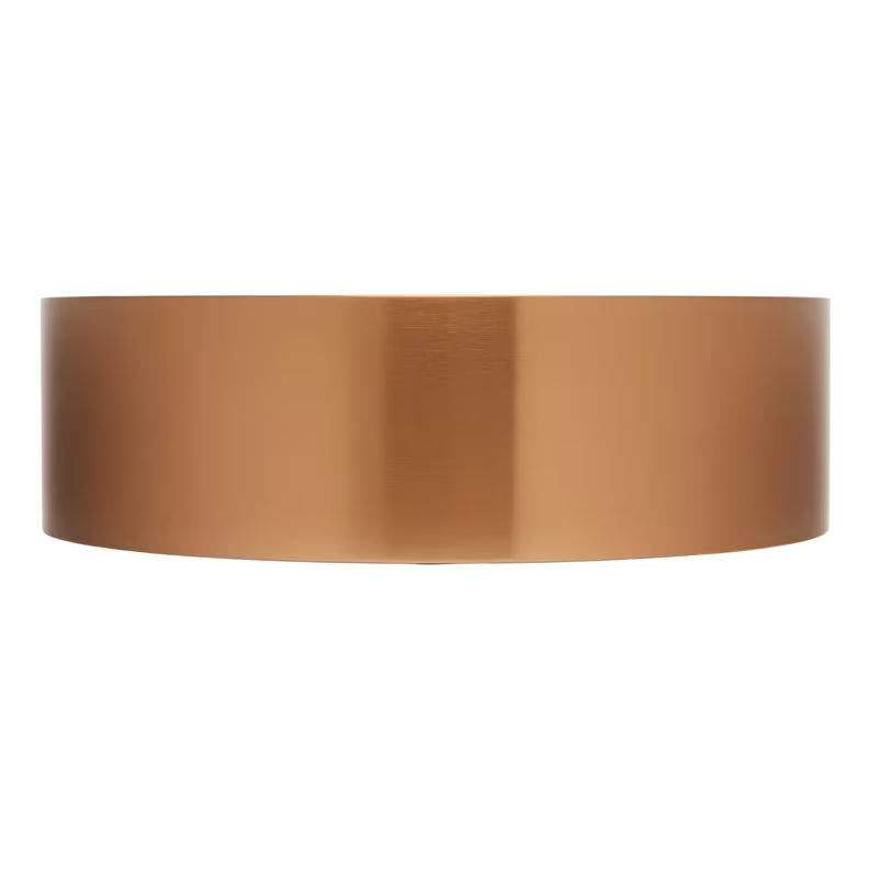 Okrągłe umywalka nablatowa  SAT Aurum 38 cm w kolorze szczotkowanym rose gold, z cienkimi ściankami