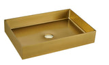 SAT Aurum umywalka nablatowa  ze stali nierdzewnej w kolorze gold, 55 x 38 cm.