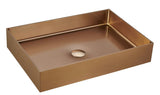 SAT Aurum stalowa nierdzewna umywalka nablatowa  55 x 38 cm w kolorze rose gold