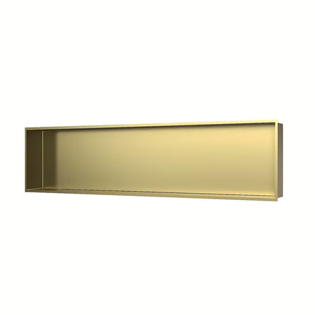 Złota wnęka łazienkowa SAT Aurum ze stali nierdzewnej 304 z ramką