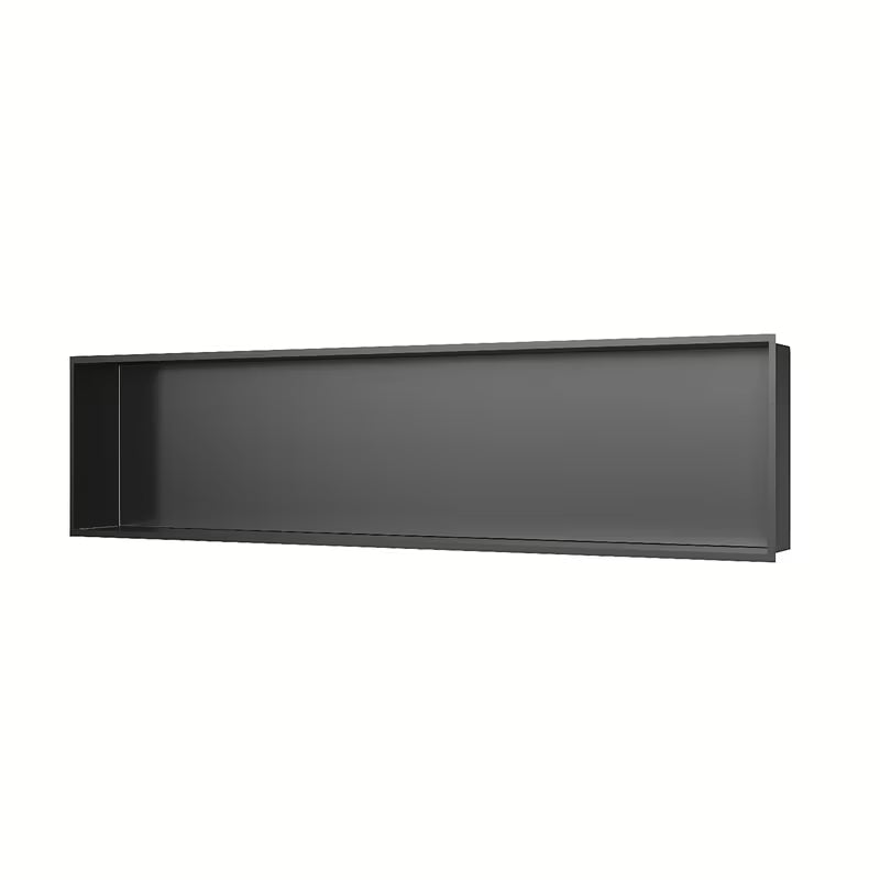 Wpuszczana półka SAT Aurum w kolorze gun metal ze stali nierdzewnej o kwadratowym designie