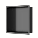 Wbudowana półka SAT Aurum w kolorze gun metal ze stali nierdzewnej 304 pro nowoczesnej łazienki