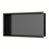Wnęka prysznicowa SAT Aurum ze stali nierdzewnej 304 w kolorze gun metal z ramką