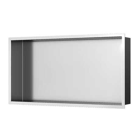 Wnęka prysznicowa SAT Aurum ze stali nierdzewnej w kolorze szczotkowanej stali z ramką