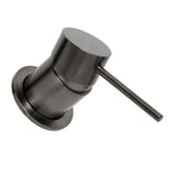 Podtynkowa jednouchwytowa bateria umywalkowa SAT Aurum w wykończeniu szczotkowany gun metal o okrągłym wzornictwie.