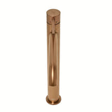 Wysoka jednouchwytowa bateria umywalkowa SAT Aurum w wykończeniu rose gold brushed o okrągłym designie