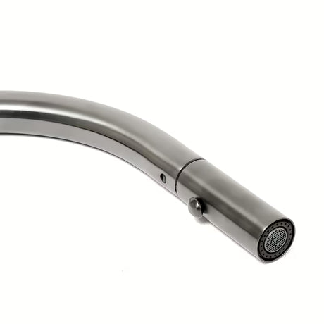 Bateria zlewozmywakowa SAT Aurum z wyciąganą wylewką w wykończeniu szczotkowany gun metal