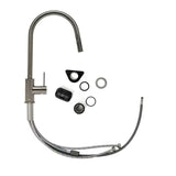 Bateria zlewozmywakowa SAT Aurum z wyciąganą wylewką w wykończeniu szczotkowany gun metal
