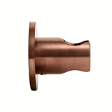 Stały uchwyt prysznicowy SAT Aurum w wykończeniu rose gold brushed, o okrągłym kształcie pro, montaż ścienny.