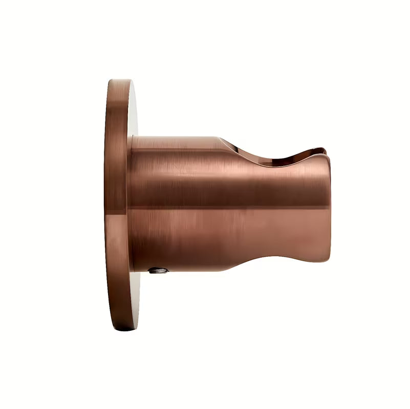 Stały uchwyt prysznicowy SAT Aurum w wykończeniu rose gold brushed, o okrągłym kształcie pro, montaż ścienny.