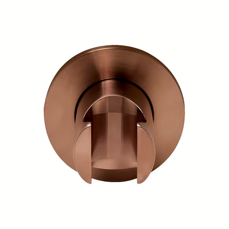 Stały uchwyt prysznicowy SAT Aurum w wykończeniu rose gold brushed, o okrągłym kształcie pro, montaż ścienny.