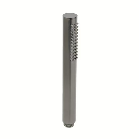 Słuchawka prysznicowa SAT Aurum w wykończeniu szczotkowany gun metal, o okrągłym, minimalistycznym designie.
