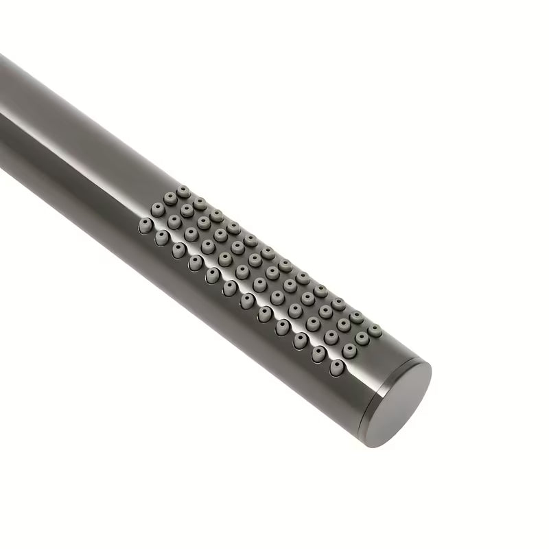 Słuchawka prysznicowa SAT Aurum w wykończeniu szczotkowany gun metal, o okrągłym, minimalistycznym designie.