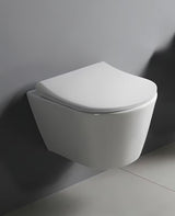 Zestaw WC podtynkowy Glacera Ava z modułem instalacyjnym, zbiornikiem SAT i białym błyszczącym przyciskiem spłukującym
